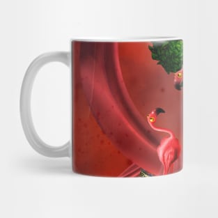 Funny cute flamingos Mug